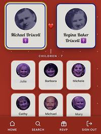 The Driscoll family tree, generations 1 and 2