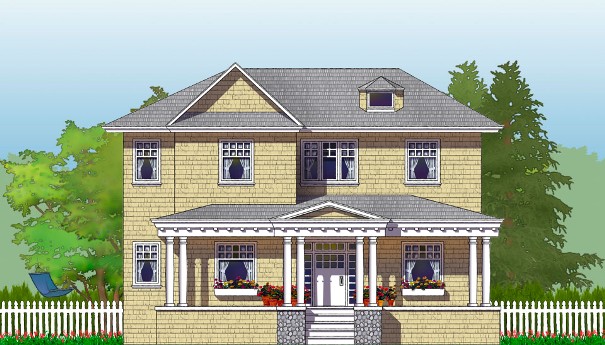 Illustrated house from Hatch My House