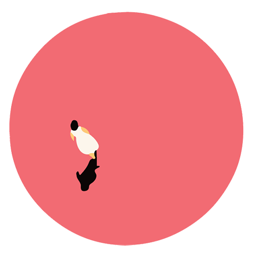Coral circle illustration