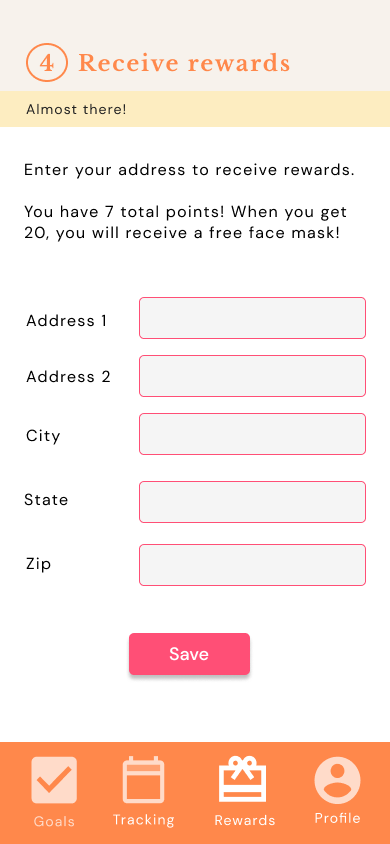 Rewards screen