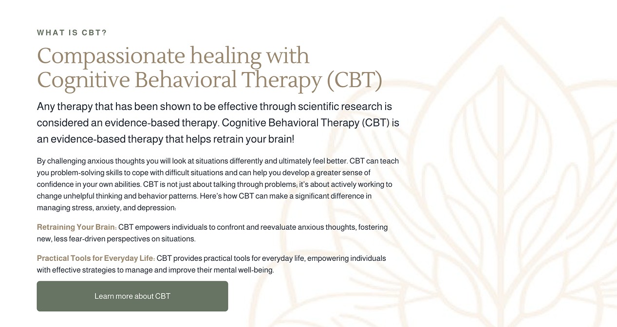 Reframe CBT page: What is CBT
